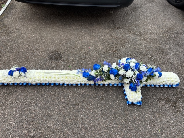 Blue & white cross