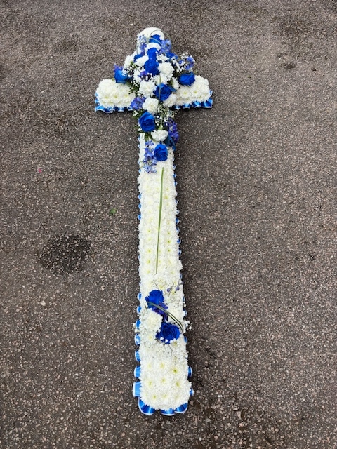 Blue & white cross
