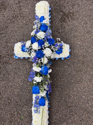 Blue & white cross
