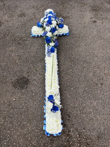 Blue & white cross